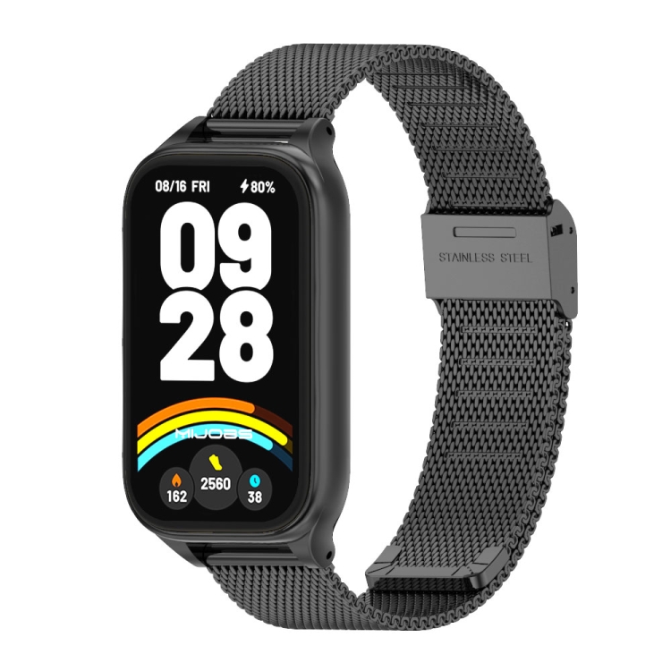 Pour Xiaomi Smart Band 9 Active / Redmi Band 3 Mijobs Metal Shell Milan Buckle Watch Band