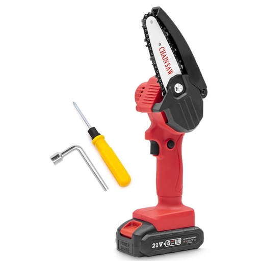 HILDA Mini scie à chaîne électrique sans fil rechargeable, outils d'exploitation forestière