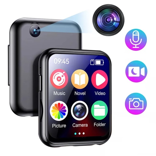 Lecteur MP3 A30 avec appareil photo numérique FHD 720P, Bluetooth 5.4, son sans perte, lecteur Audio hors carte mémoire 