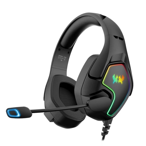 KOTION EACH G3000 Casque de jeu stéréo avec prise USB 3,5 mm et lumière RVB avec micro omnidirectionnel