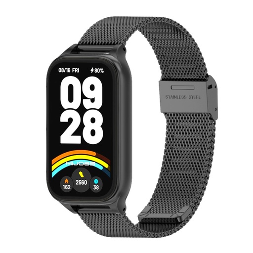 Pour Xiaomi Smart Band 9 Active / Redmi Band 3 Mijobs Metal Shell Milan Buckle Watch Band
