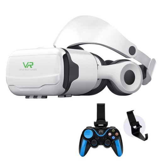 VR SHINECON G02EF + S9 Bluetooth poignée téléphone portable 3D réalité virtuelle VR jeu casque lunettes avec casque
